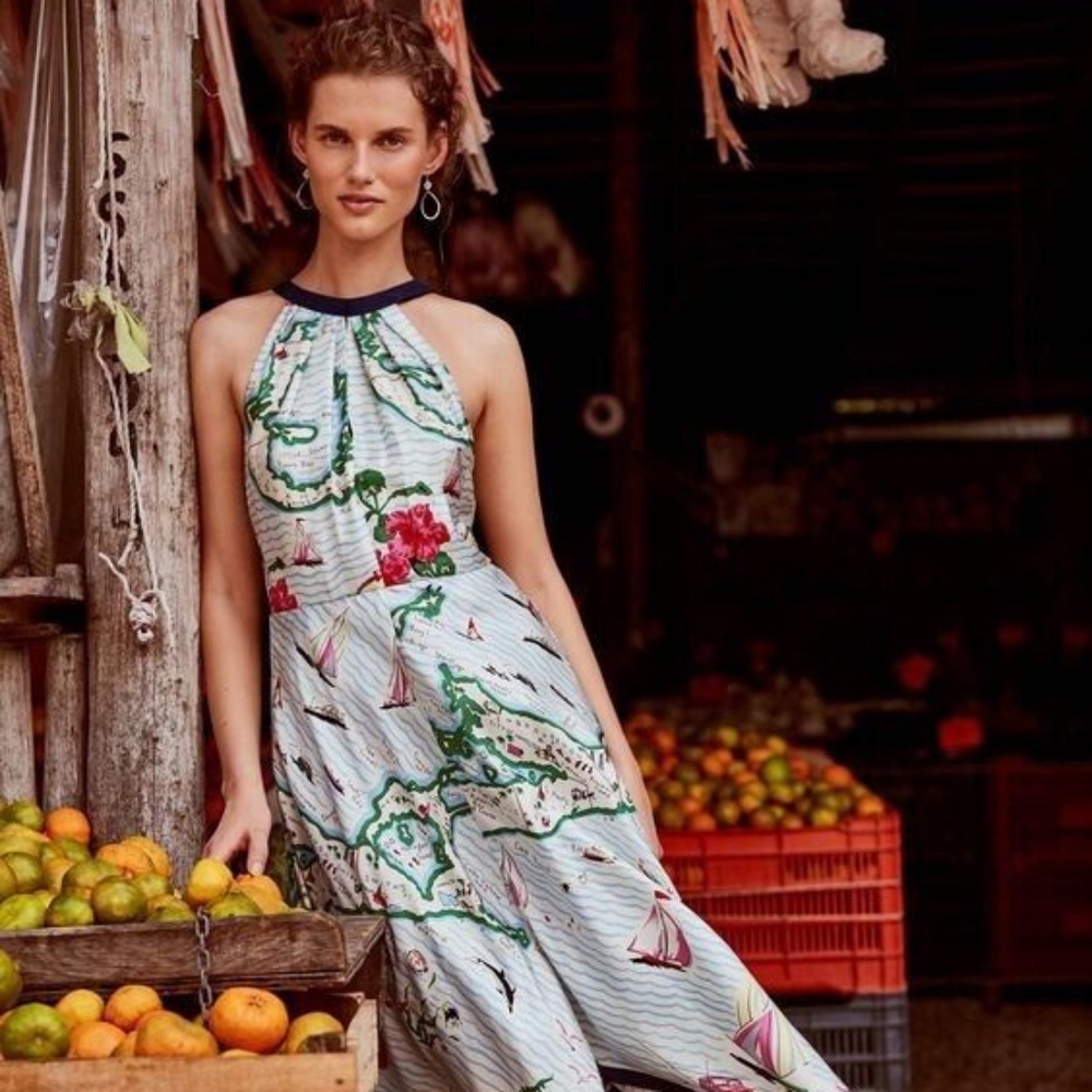 Anthropologie | Eva Franco | Cartographer Asymmetrical Dress | Size 0